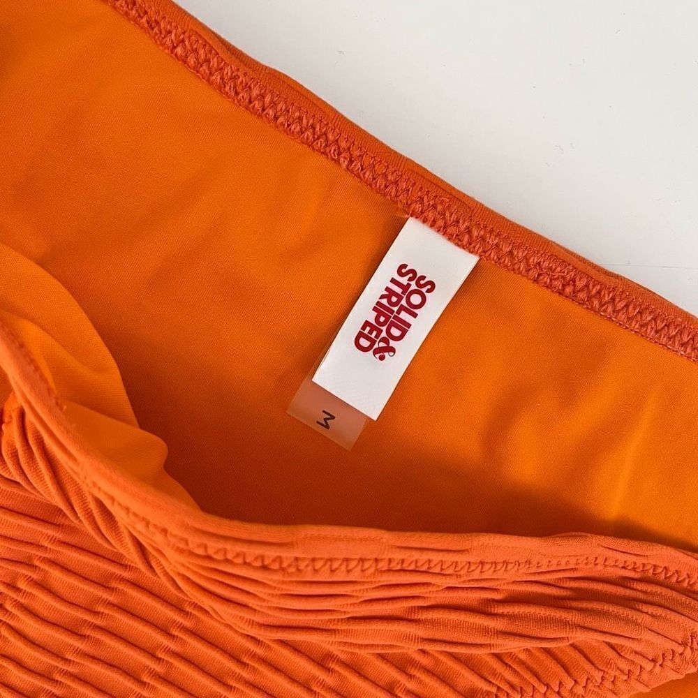 Solid & Striped The Morgan Bikini Bottom in Pumpkin - Picture 3 of 7